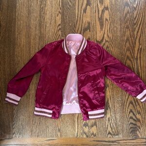 Brandon Thomas - Adorable reversible girls jacket in pink and maroon - 4T